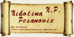 Nikolina Pešanović vizit kartica
